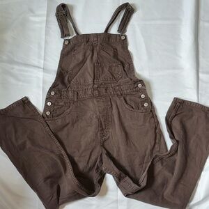 Free People Ziggy Overalls in chocolate brown- Size Large
